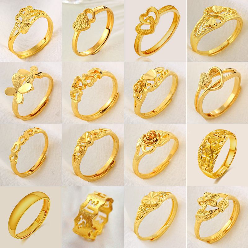Adjustable Open Gold-Plated Ring For Women, Niche Crown Wedding Couple Jewelry With Gift Box - Image 2